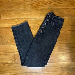 - A&F Ultrahigh rise straight jeans